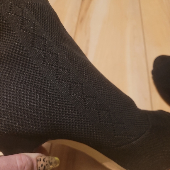 NWOT Anka Ankle Knit Booties In Black Heels - Picture 14 of 16